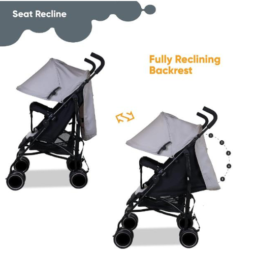 VIP STARS Aluminium Handle Smart Folding Baby Buggy Push Chair, 1 Piece Assorted