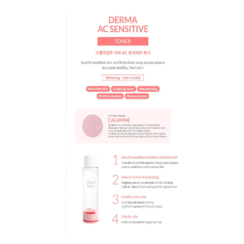 Stella's Scent, Derma Ac Sensitive Toner - 150ml,Korean skincare