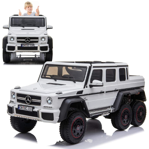 Vip Stars -Licensed Mercedes-Benz 12V7Ah*2 Battery, Leather Seats, Real Rubber T
