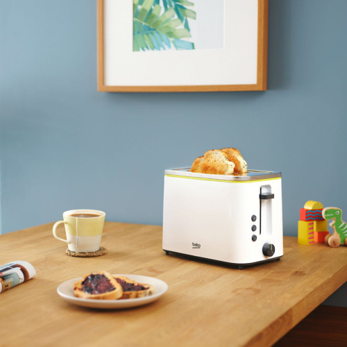 Beko 2 Slice Toaster, 800W, High lift function, Retractable crumb tray, 6 browni