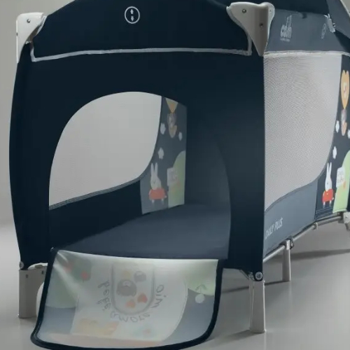 CAM Daily Plus Lightweight Travel Cot 0-36 Months, Dark Blue