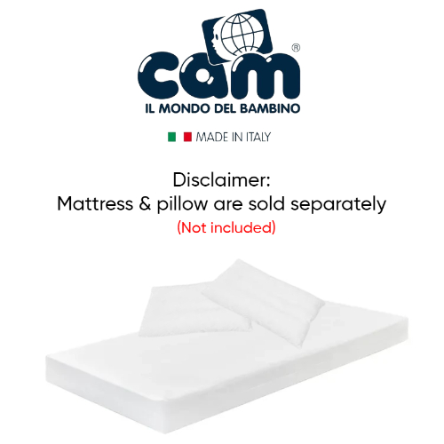 CAM Bedding Kit For Culla Sempreconte, Plain white