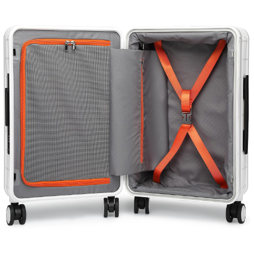 Papelan Hardside Luggage with Double Spinner Wheels, Carry-On 20-Inch, Quiet, TS