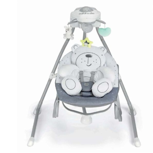 Cam Portable Evo Baby Infant Swing With Support And Safety, 0 - 9 Kg - Grey Tedd
