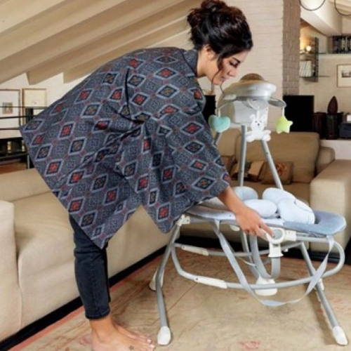 Cam Portable Evo Baby Infant Swing With Support And Safety, 0 - 9 Kg - Grey Tedd