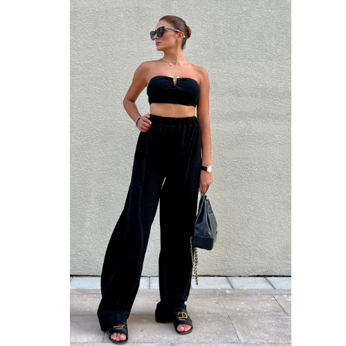 Poolkintown Women's 2 Piece Summer Outfits Crewneck Tank Tops Split Bodycon Midi