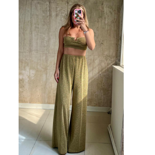 Poolkintown Women's 2 Piece Summer Outfits Crewneck Tank Tops Split Bodycon Midi