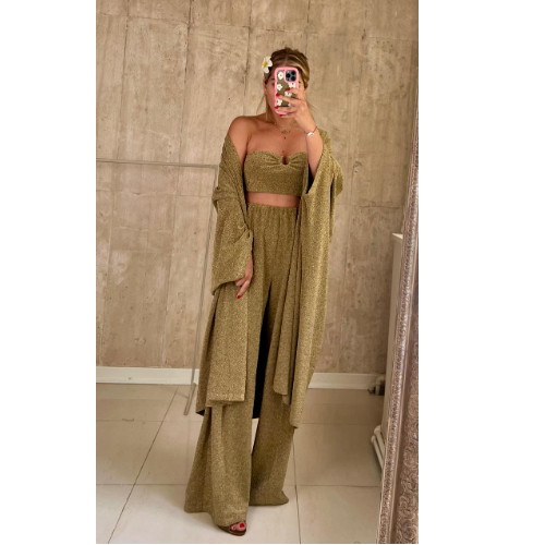 Poolkintown Women's 2 Piece Summer Outfits Crewneck Tank Tops Split Bodycon Midi