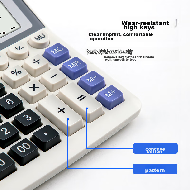 Deli Dual Power Computer Keyboard Calculator, 12-Digit Large Screen Horizontal D...