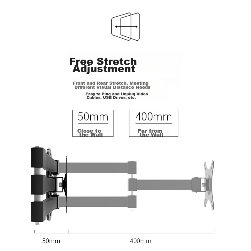 LUCKPRO Monitor Wall Mount Bracket, Computer Monitor Wall Mount, Computer Stand,...