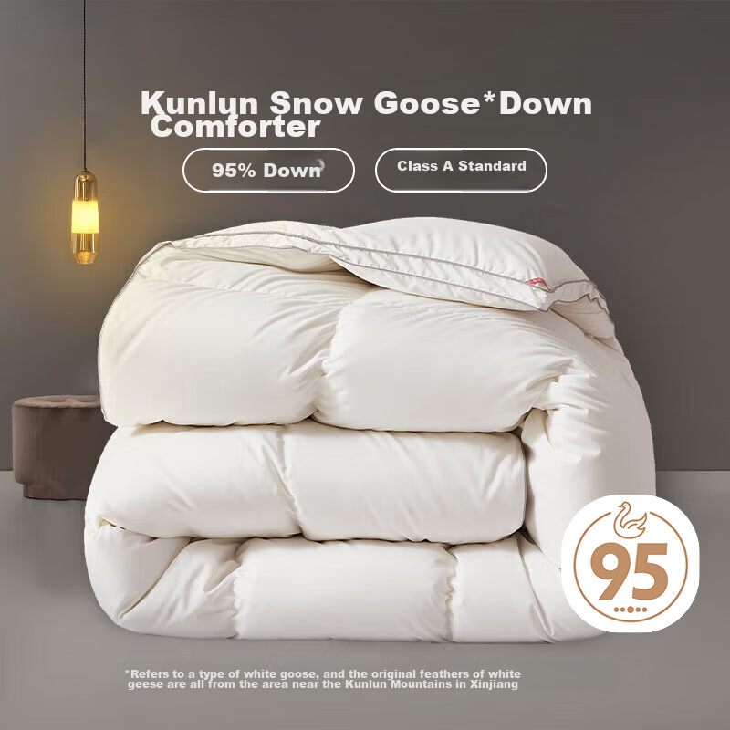 LOVO Luolai Shenghuo Class A 95% Kunlun White Goose down Duvet, Winter Comforter...