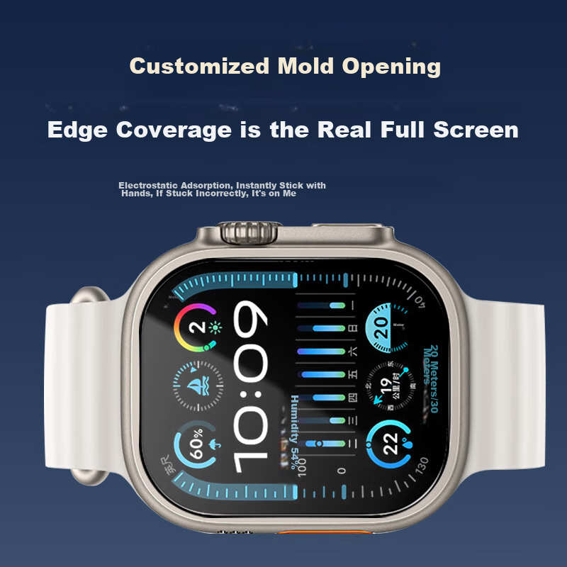 Smorss [Instant Application] Tempered Glass Screen Protector for Apple Watch Ult...