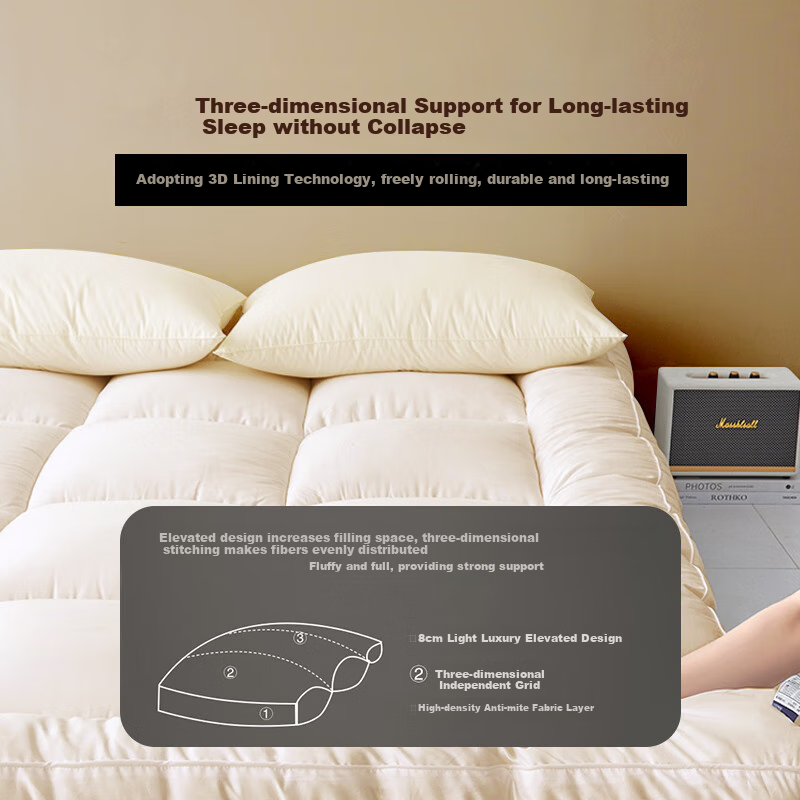 La Torretta Hotel Soft Mattress A-class Antibacterial Double Dormitory Bed Pad T...