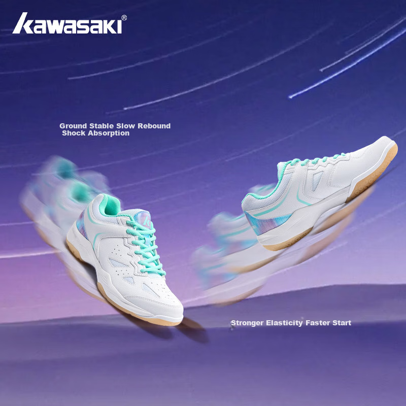 Kawasaki Badminton Shoes Shock Absorption Wear-resistant Breathable Sports Shoes...