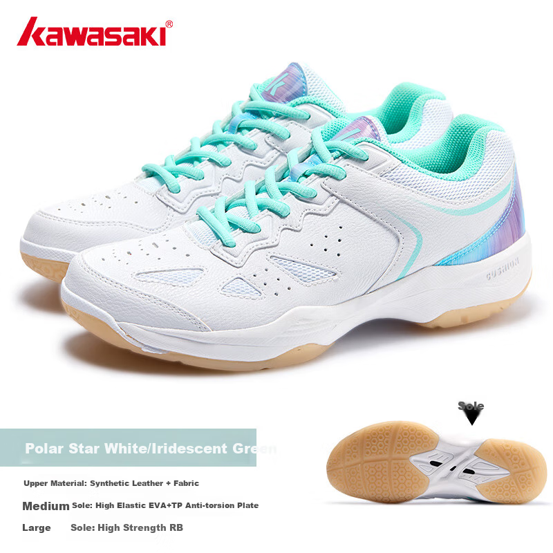 Kawasaki Badminton Shoes Shock Absorption Wear-resistant Breathable Sports Shoes...