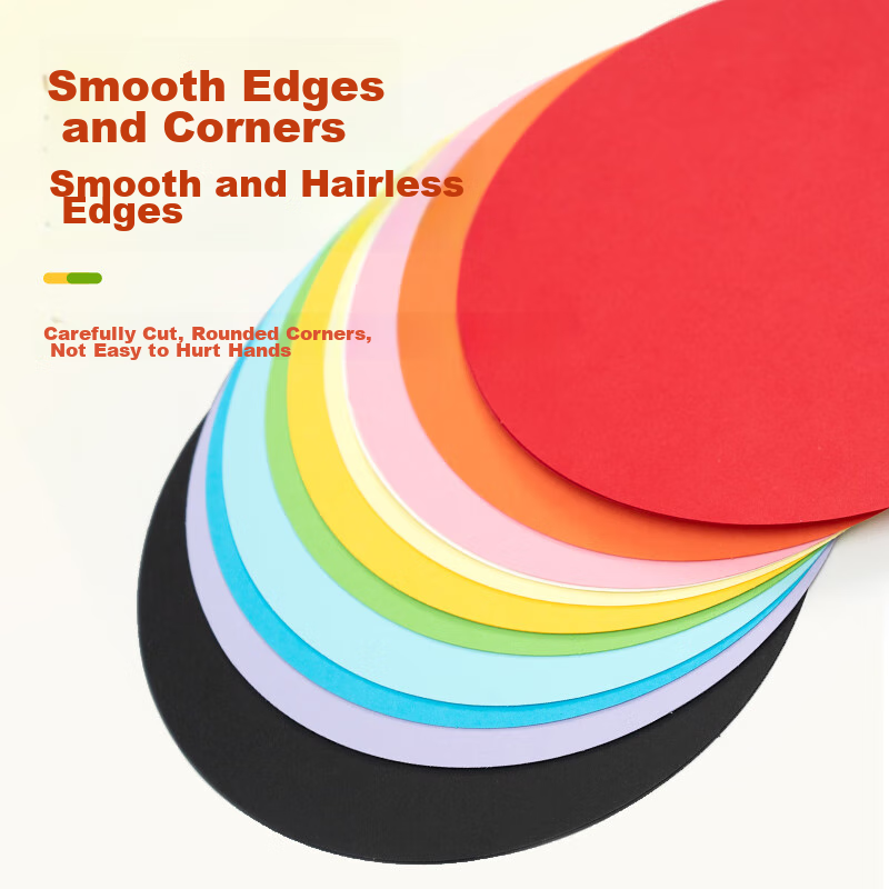 NVV 180g Round Cardstock, 15 Colors, White And Black, 25cm, Thickened Hard Paper...