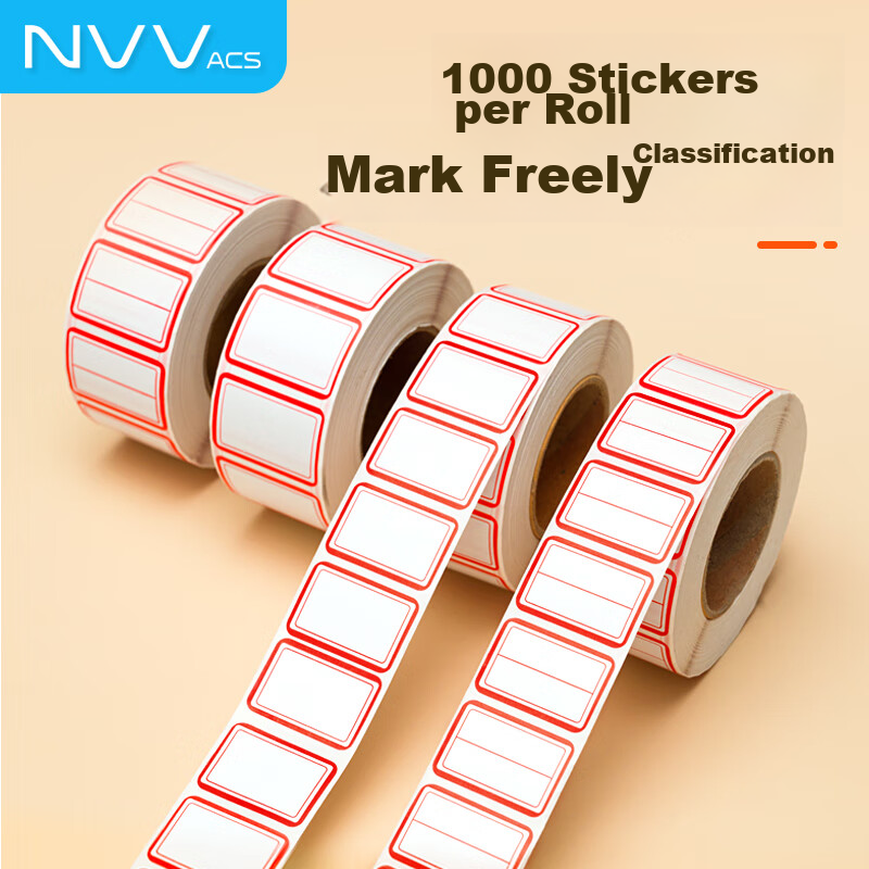 NVV Label Stickers, 1000 Pieces Per Roll, 40*25mm, Self-Adhesive Paper, Self-Adh...