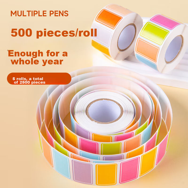 NVV Label Stickers, 5 Rolls, 2500 Pieces in Total, 25*15mm, Self-Adhesive Sticke...