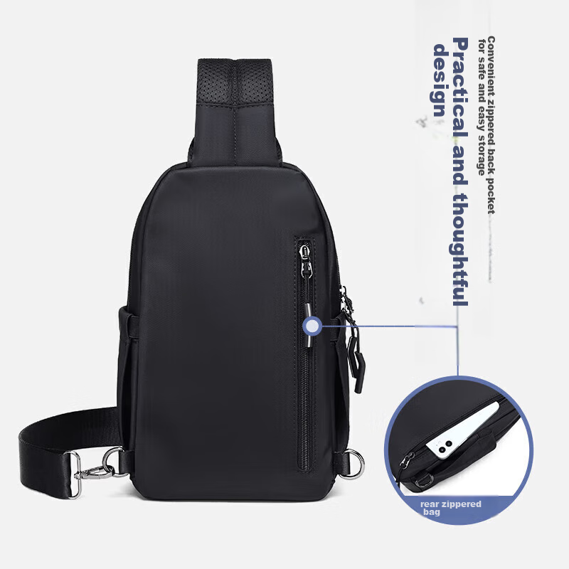 POLO Chest Bag, Men's Casual Shoulder Bag, Durable Waist Pack, Sports Crossbody...