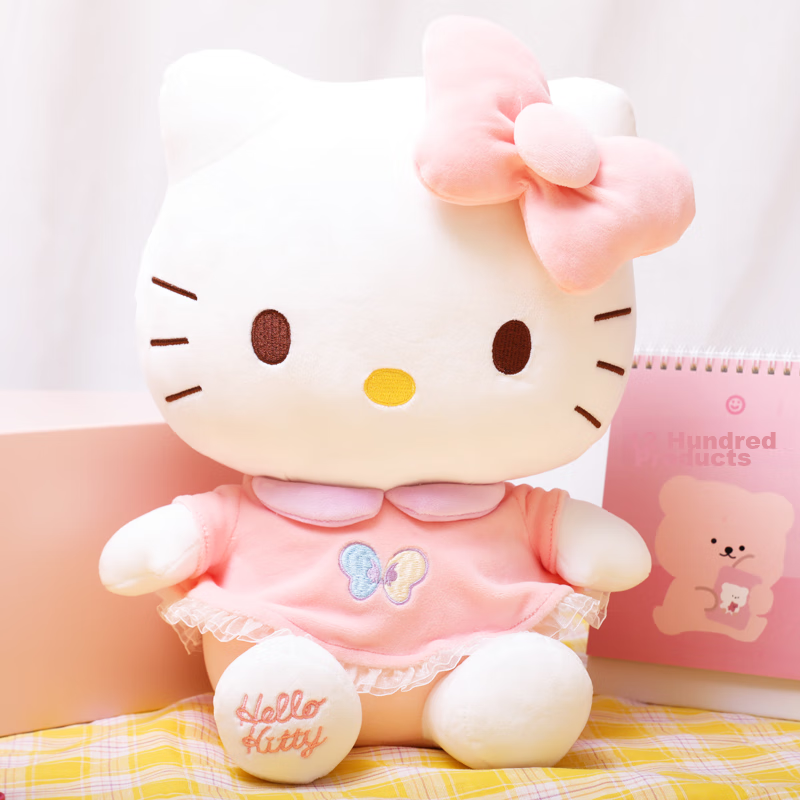 Hello Kitty Official Plush Doll Cat Toy Comforting Stuffed Animal Pillow Cushion...