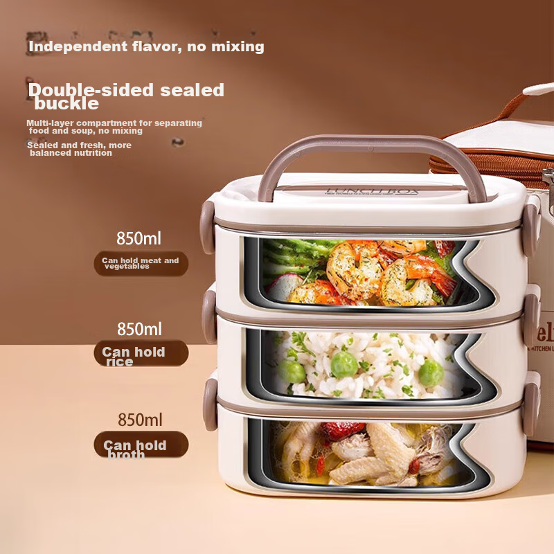 PAKCHOICE Insulated Lunch Box, Extra Long, for Office Workers And Students, Micr...