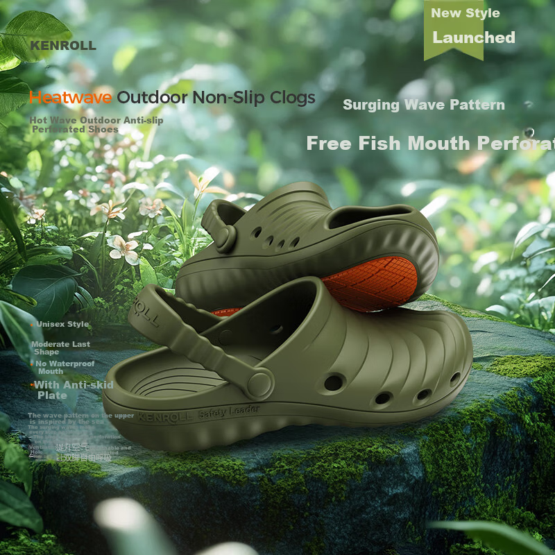 KENROLL Unisex Hole Shoes Outdoor Leisure Garden Shoes Dual-use Beach Breathable...