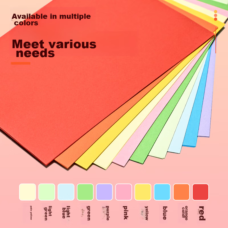 NVVA4 Colored Copy Paper Printing Paper, 70g Colored Multi-Color Kindergarten Ch...