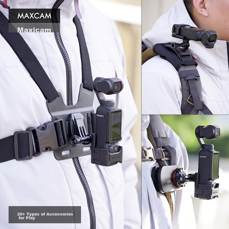 MAXCAM, Suitable for DJI Osmo Pocket 3, Car Aluminum Alloy Suction Cup, PRO Glas...