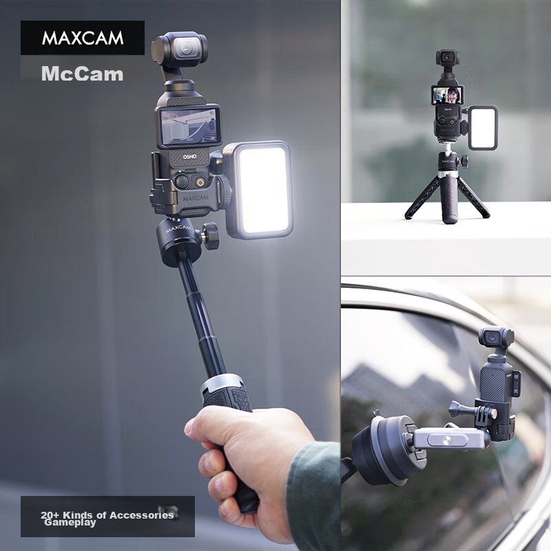 MAXCAM, Suitable for DJI Osmo Pocket 3, Car Aluminum Alloy Suction Cup, PRO Glas...