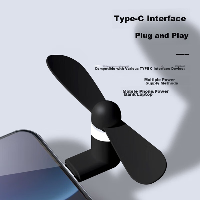 Masentek Type-C Mini Fan, Phone Charging Interface, Portable USB Fan, Suitable f...