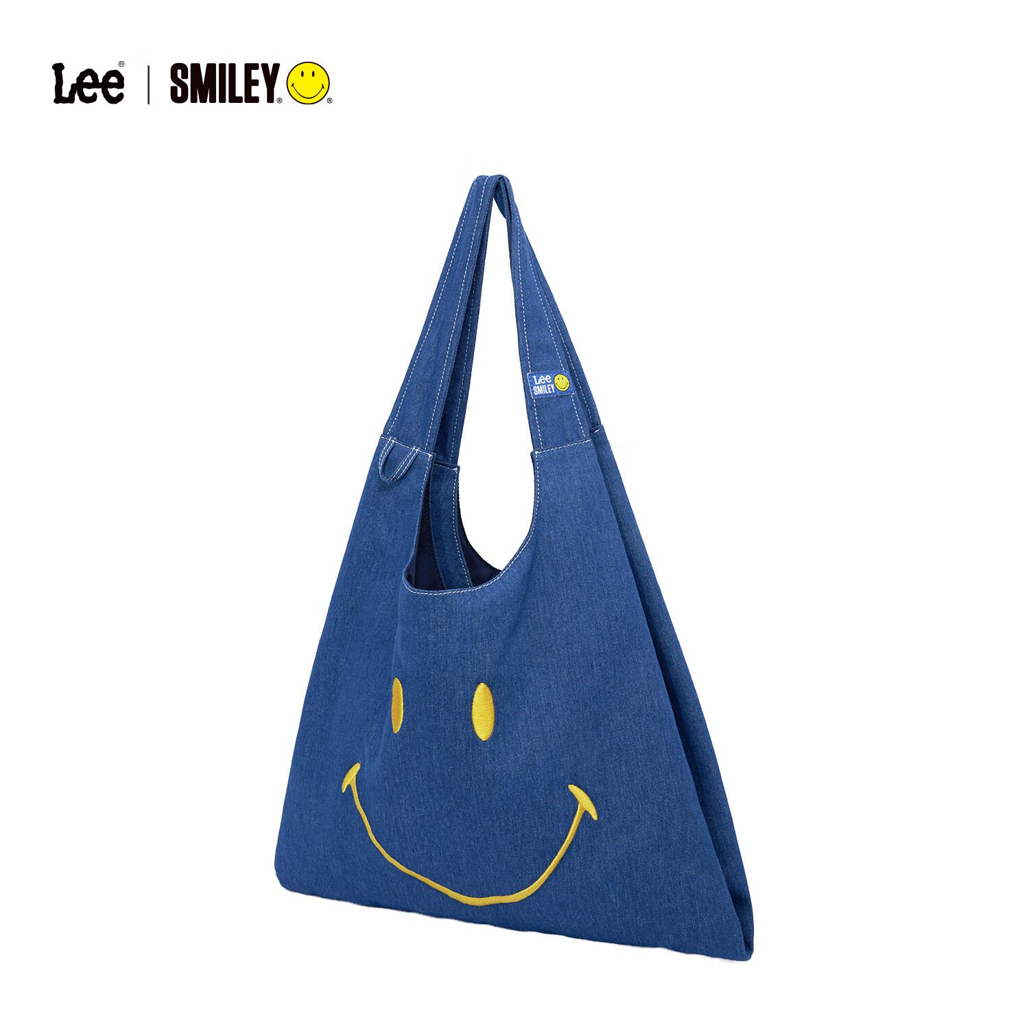 Lee Collaboration Smiley Face Tote Bag Women's Denim Armpit Single Shoulder Bag...