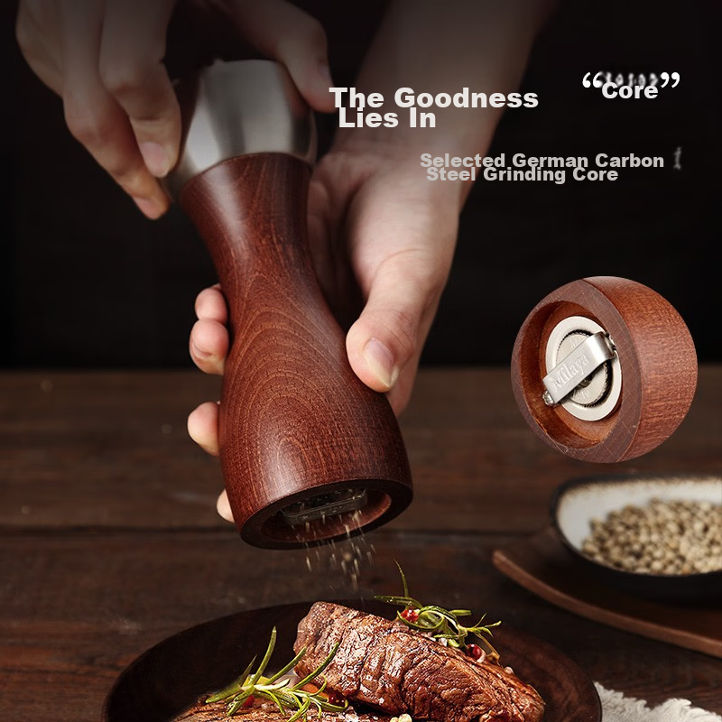 Onlycook Pepper Grinder, Home Manual Grinding Bottle, Black Pepper Grains Rose S...
