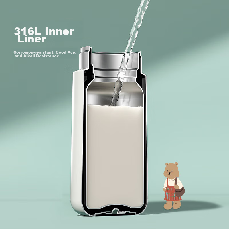 FGA Fuguang Straw Insulated Cup, 316 Stainless Steel, Children's Pop-Up Lid Cup,...