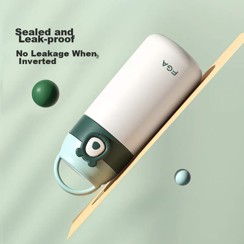 FGA Fuguang Straw Insulated Cup, 316 Stainless Steel, Children's Pop-Up Lid Cup,...