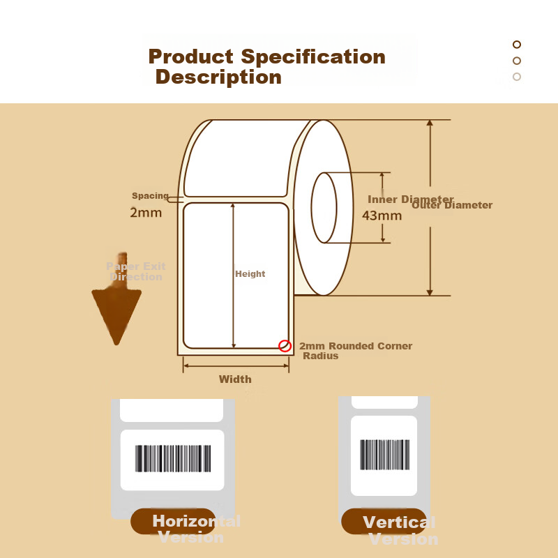 NVV Three-proof Thermal Label Printing Paper 70mm*20mm*1500 Sheets Electronic Wa...