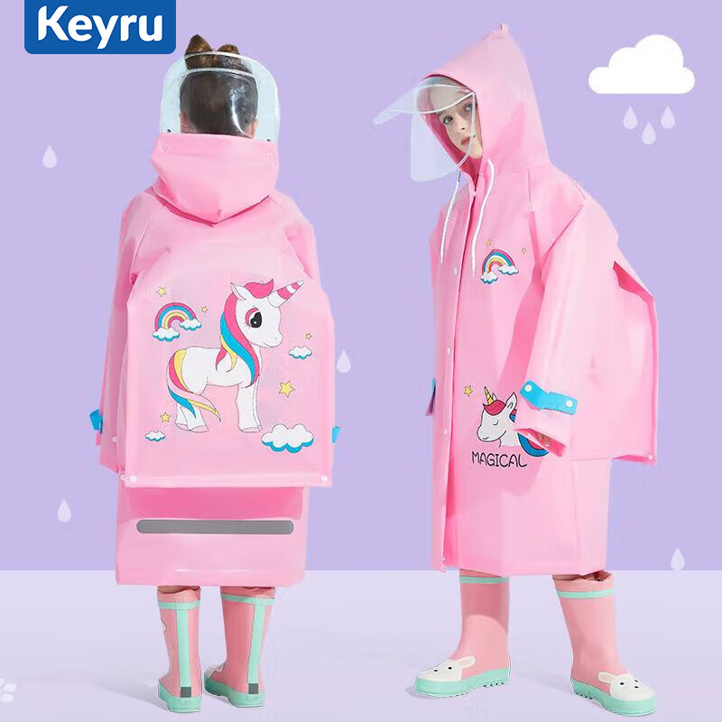 KEYRU Children's Raincoat for Elementary School Students And Kindergarteners, wi...
