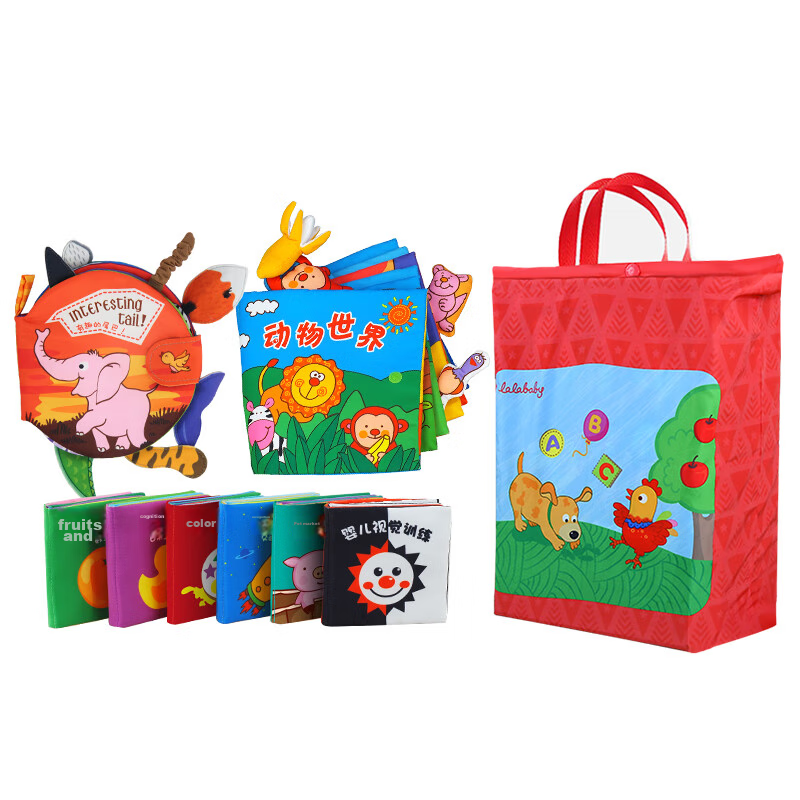 LALABABY Tear-Resistant Cloth Book for Infants And Toddlers, Early Education Toy...