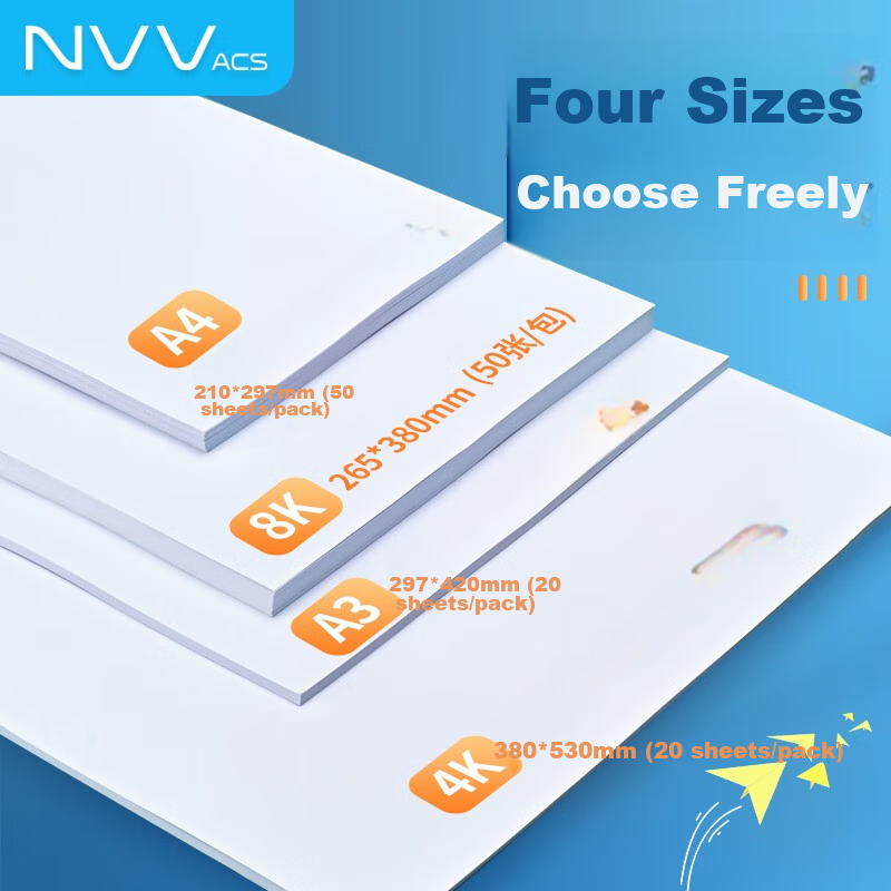 NVV A3 White Cardstock, 160g Thick Cardboard, for Children's Crafts, Origami, Co...