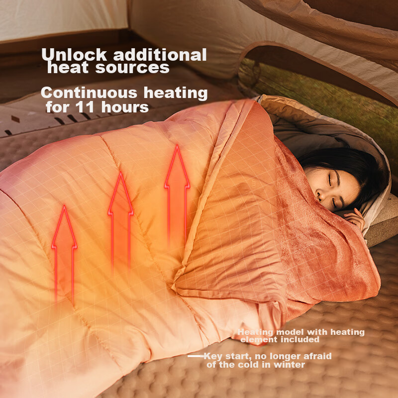 NatureHike Envelope-Style Sleeping Bag with Hood, Washable, Tent Camping Portabl...