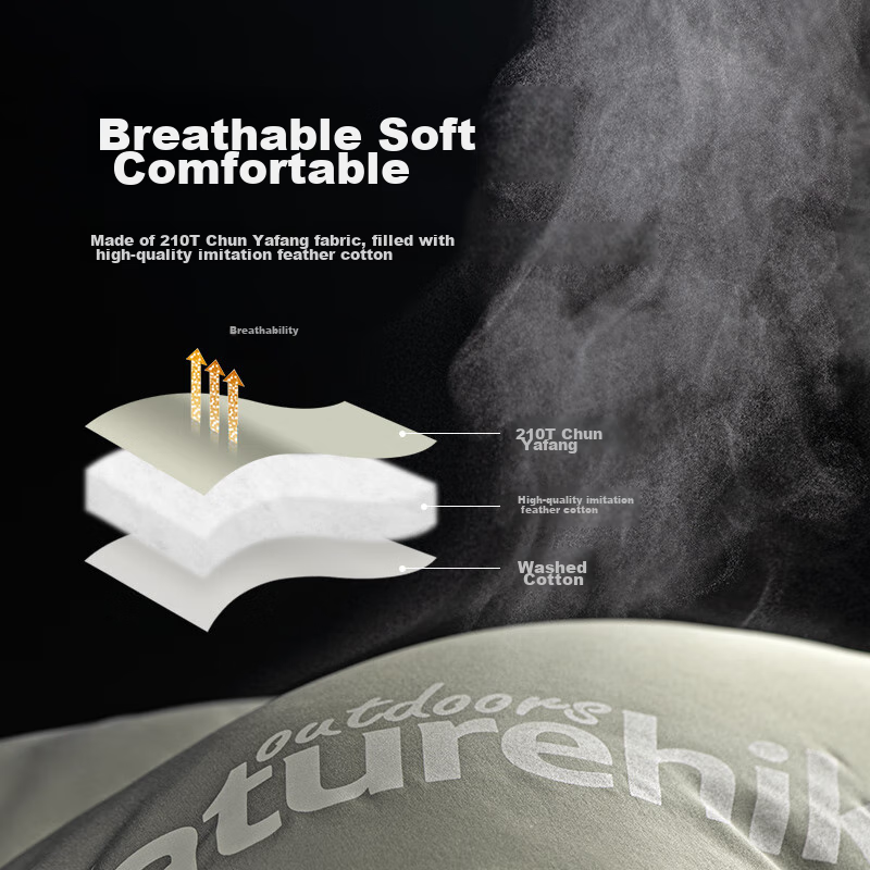 NatureHike Envelope-Style Sleeping Bag with Hood, Washable, Tent Camping Portabl...