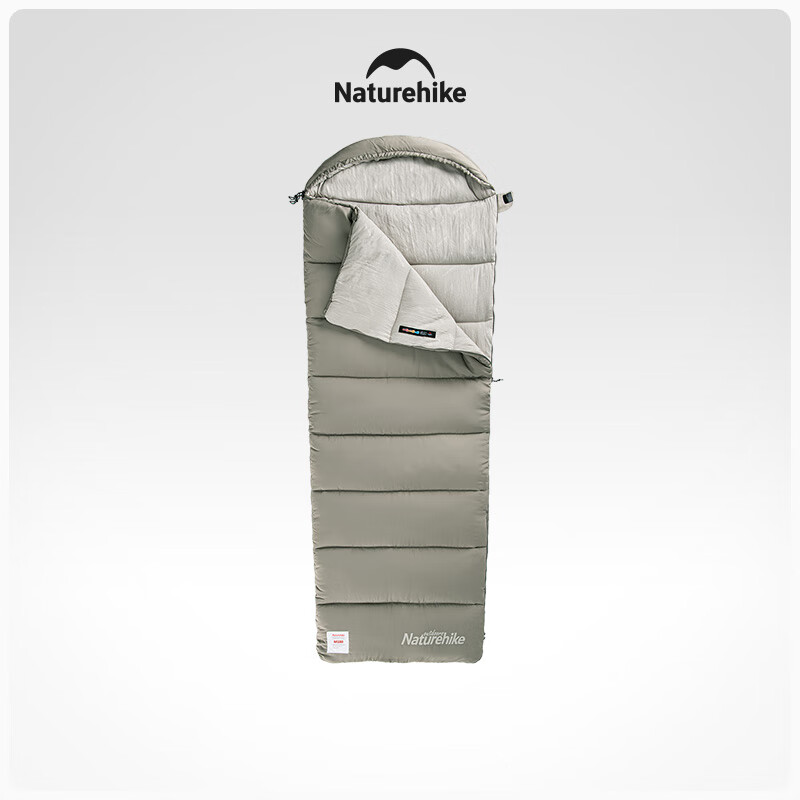 NatureHike Envelope-Style Sleeping Bag with Hood, Washable, Tent Camping Portabl...