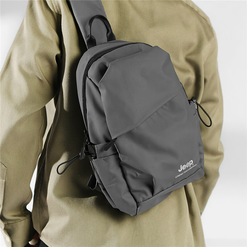 Jeep Shoulder Bag, Men's Outdoor Sports Portable Large Capacity Storage Bag, Cas...