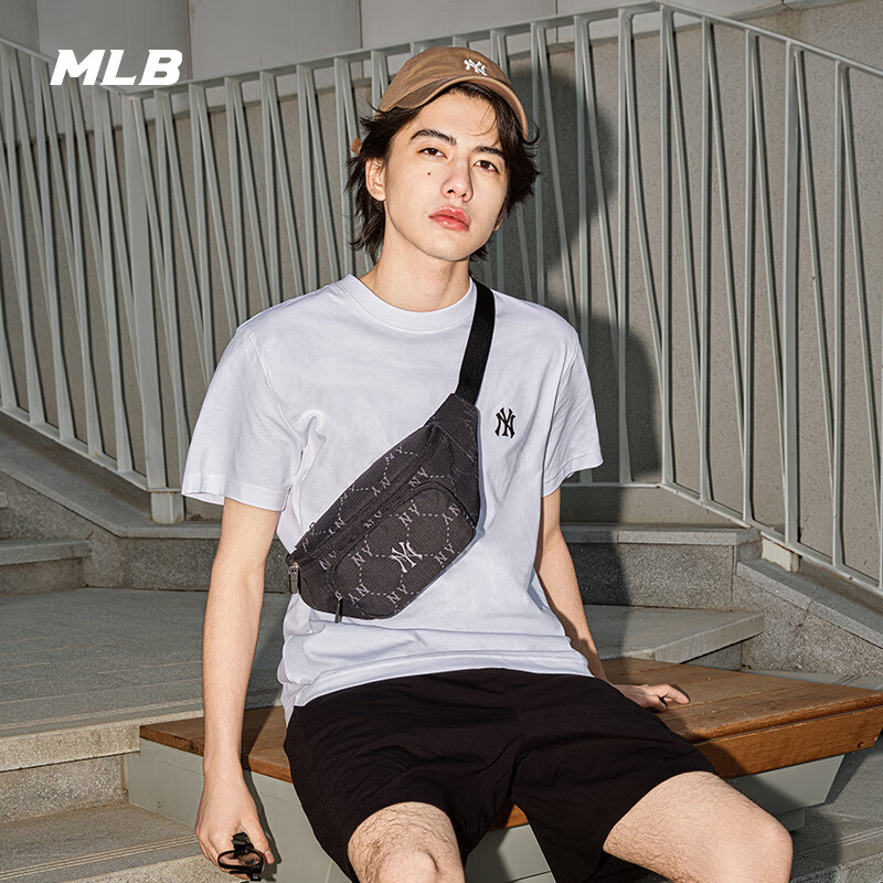 MLB Short Sleeve Unisex Couple Casual Classic Solid Color T-shirt 25 Spring New...