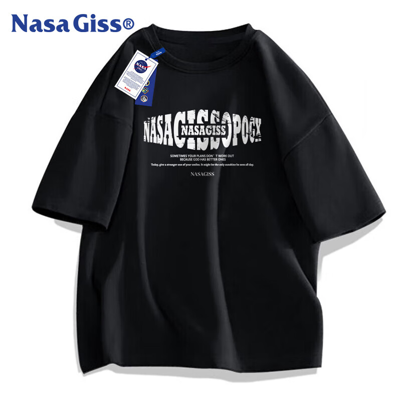 NASA GISS Men's Short Sleeve T-shirt American Style Loose-Fit Cotton Half Sleeve...