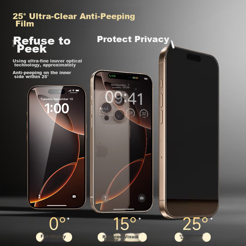 KOOLIFE Compatible with Apple 16 Tempered Glass Screen Protector, Privacy Screen...