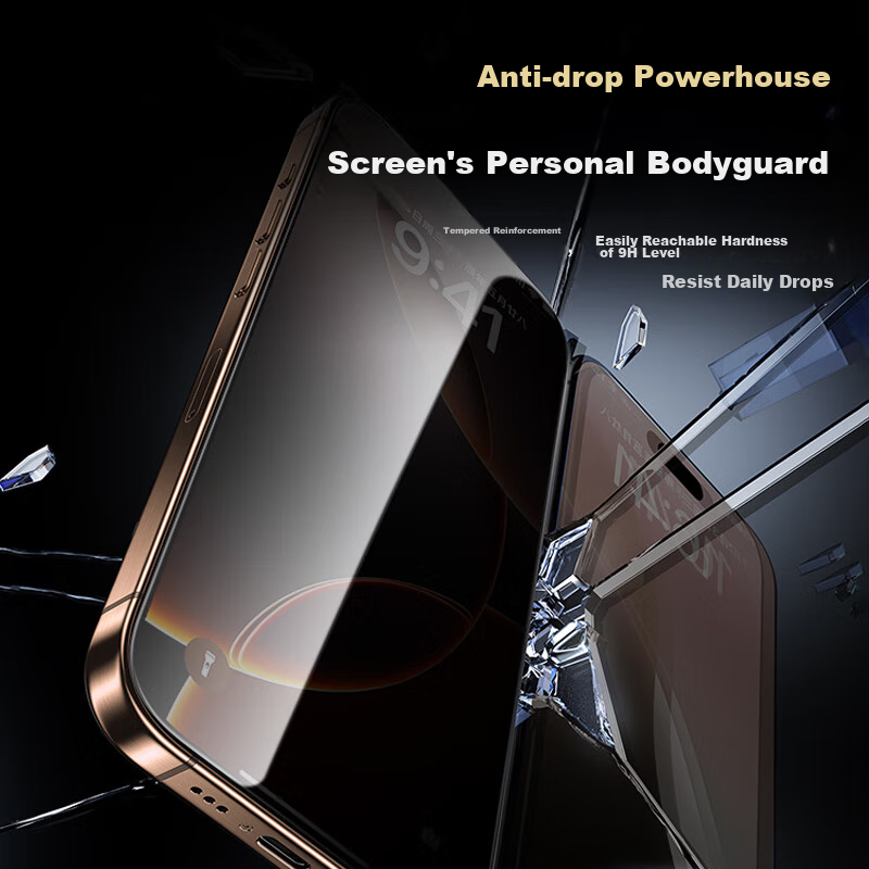 KOOLIFE Compatible with Apple 16 Tempered Glass Screen Protector, Privacy Screen...