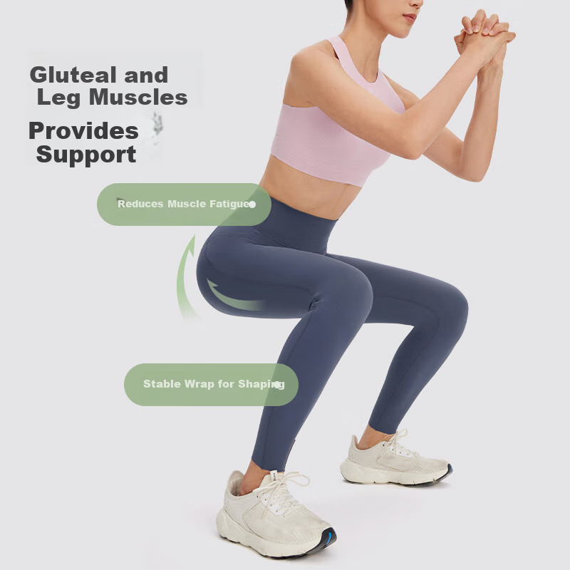 Keep Women's Sharkskin Leggings for Outdoor Sports and Fitness, Slimming High Wa...