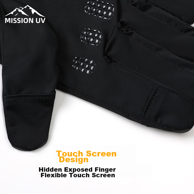 MISSION UV Ice Silk Sun Protection Gloves for Men, Summer Outdoor Driving Cyclin...