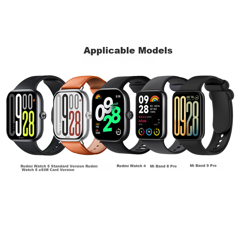 KMaxAI Magnetic Silicone Watch Band for Xiaomi Mi Band 9/8 Pro Redmi Watch 5/4 C...