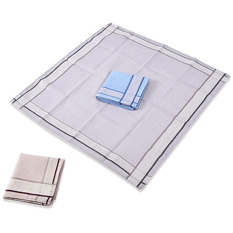 GLO-STORY 3-Pack Cotton Couple's Universal Handkerchief, Light Classic Style, MS...